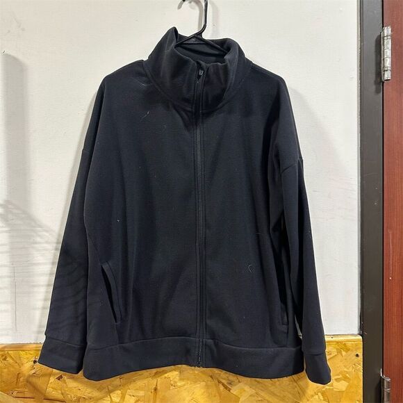Mondetta XL Black Full Zip fleece Jacket Casual Mid-Length - Picture 1 of 3
